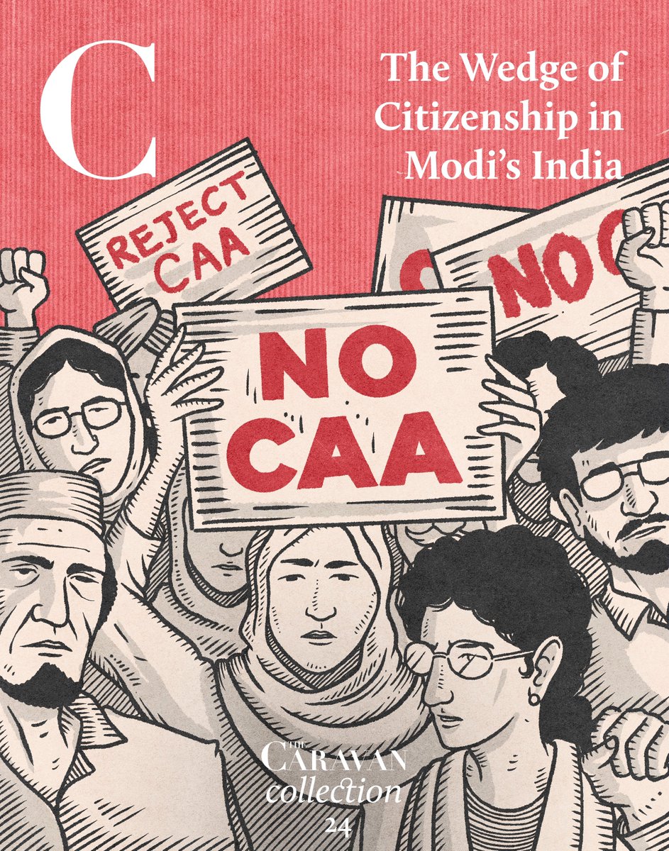 thecaravanindia's tweet photo. #CaravanCollection | Weeks before the 2024 elections, the Indian government notified the rules under the #CitizenshipAmendmentAct. Our extensive coverage over five years details the law's implications, protests, and resulting anti-Muslim violence.

🧵[1/9] https://t.co/jTV2x95ZME https://t.co/UozhVZYKS4