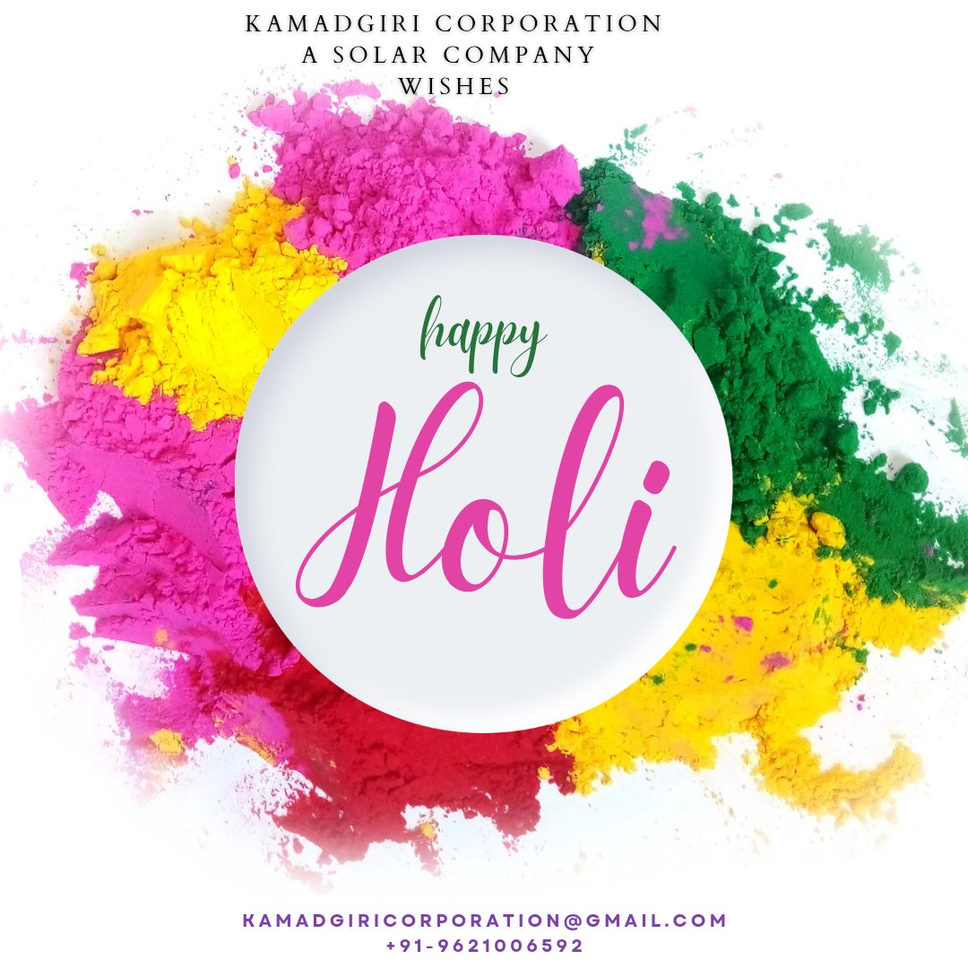 AnubhavVajpayee's tweet image. Wishing you all a Holi filled with colourful memories. Enjoy the festivities! #HappyHoli

#KamadgiriCorporation #SolarCompany #Filtel #BTPL #ISP #techcompany