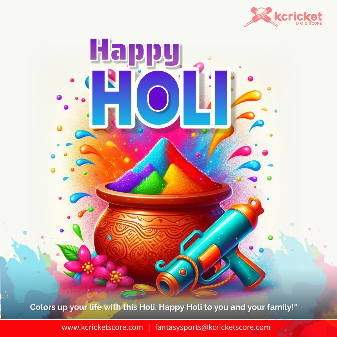 Kcricketscore1's tweet photo. Wishing you a very happy and prosperous Holi.

#HappyHoli #Holi2024 #Cricket #CricketTwitter https://t.co/7M9LoTXgPZ