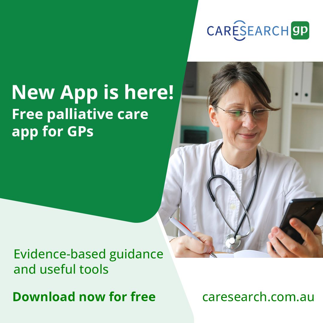 The CareSearch GP app is available for free download from the Apple and Google Play stores ➡️ ow.ly/hwyi50R0LNi