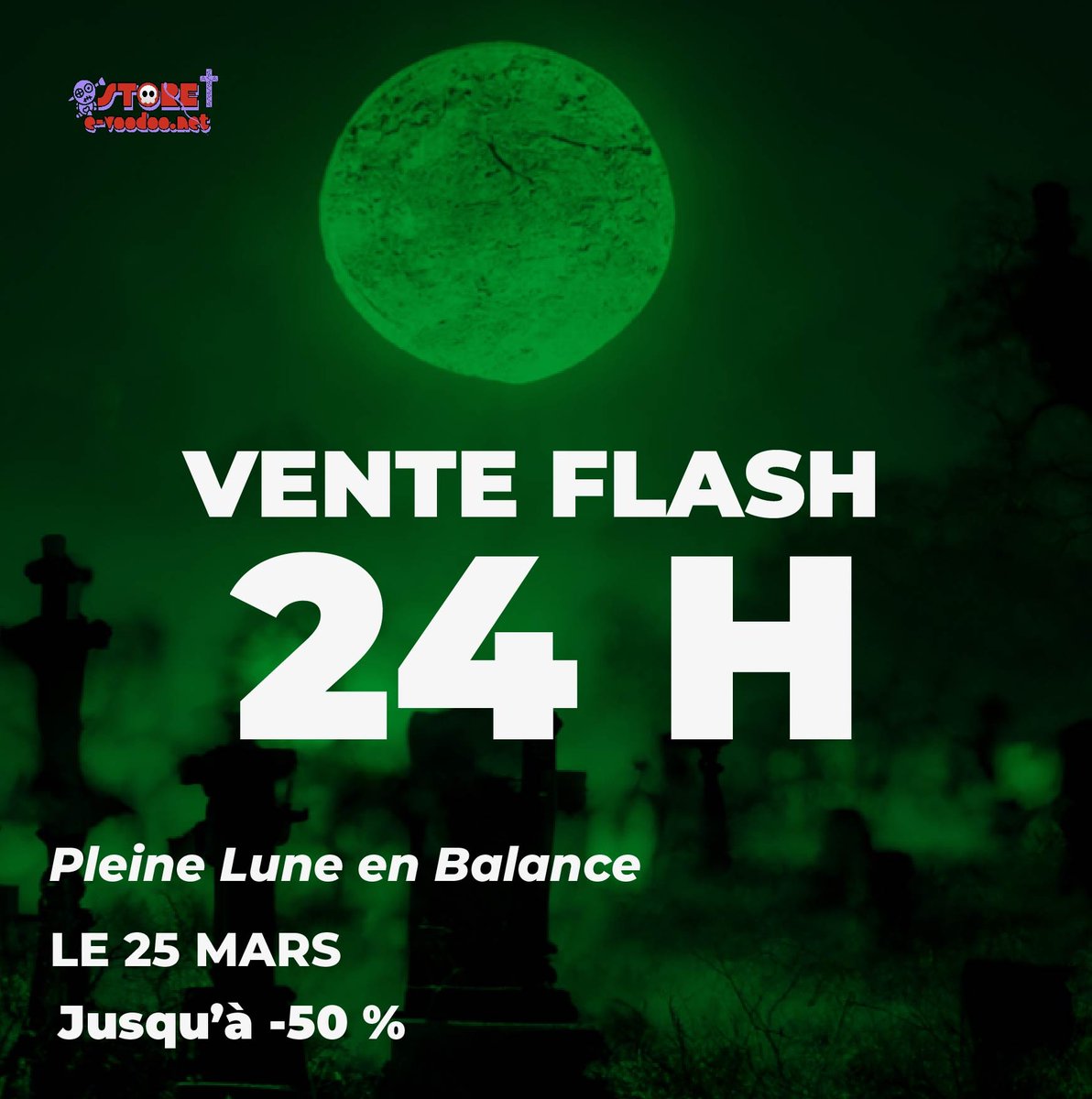 🌙 VENTE FLASH
Pleine Lune en Balance
Juste 24 h à -50%
👉🏾Rendez-vous sur la page promo :
store-e-voodoo.net/218-pleine-lun…
#pleinelune #fullmoonvibes #fullmoonnight #fullmoonmagic #venteenligne #venteflash #balance #voyance #tarot #oracle #astrologiekarmique