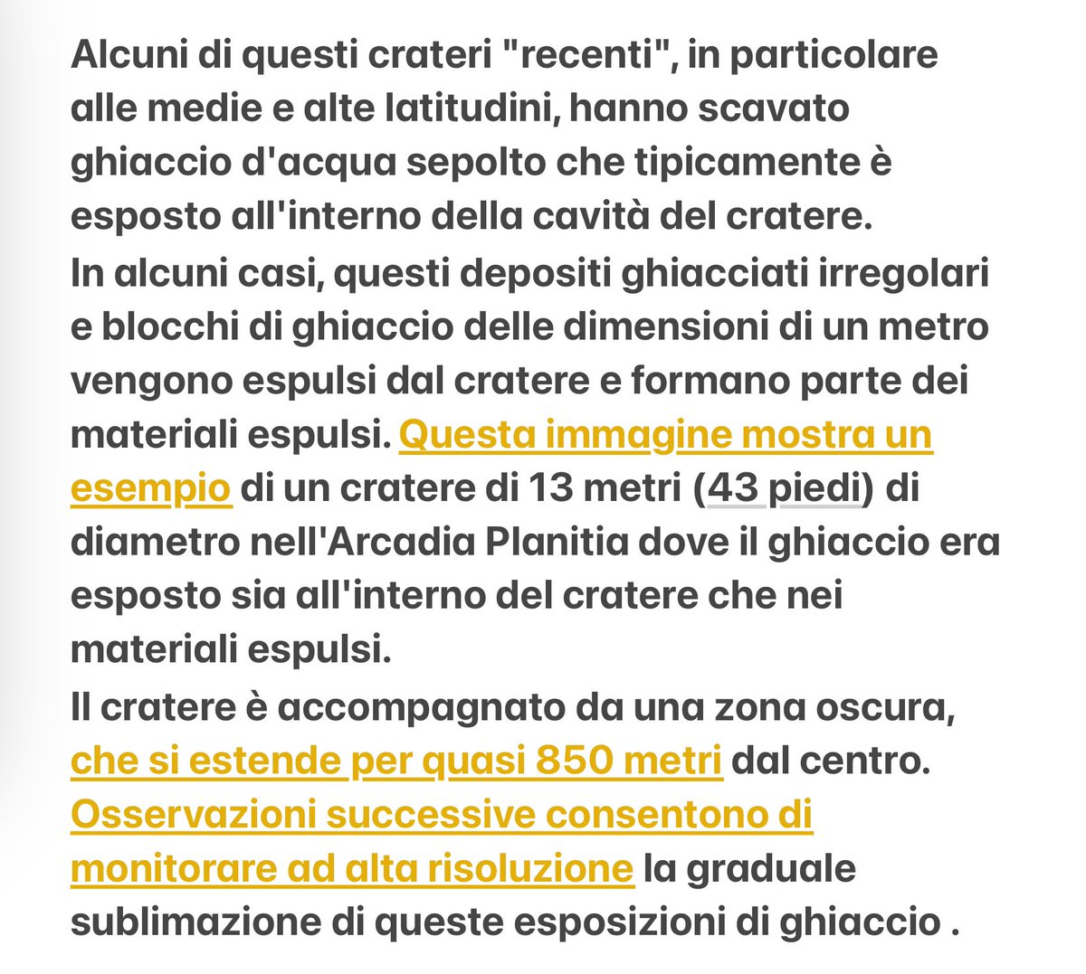 Cron_Silenzio's tweet photo. #HiRISE #Marte 

Misteri di Marte: svelamento dei crateri ghiacciati 
Negli ultimi due decenni, HiRISE e la #Context_Camera su #MRO hanno catalogato centinaia di nuovi crateri da impatto. https://t.co/CM4ltjlkhr