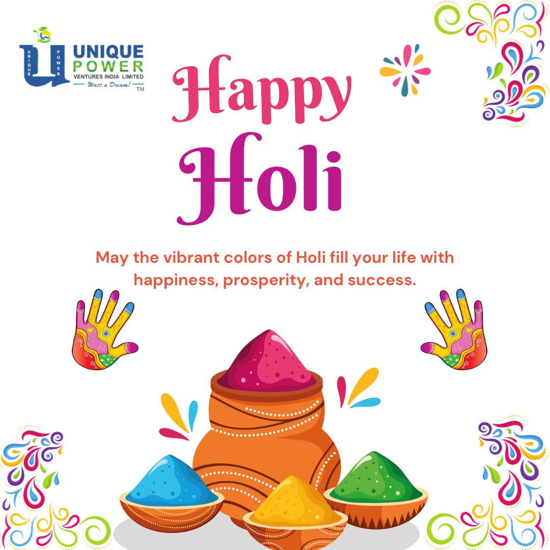 Let the vibrant hues of Holi paint your life with happiness and prosperity. Wishing you a colorful celebration!🎨🌈 #holi #HoliCelebration #ColorfulFestival #JoyfulMoments #FestivalOfColors #SpreadHappiness #holi2024