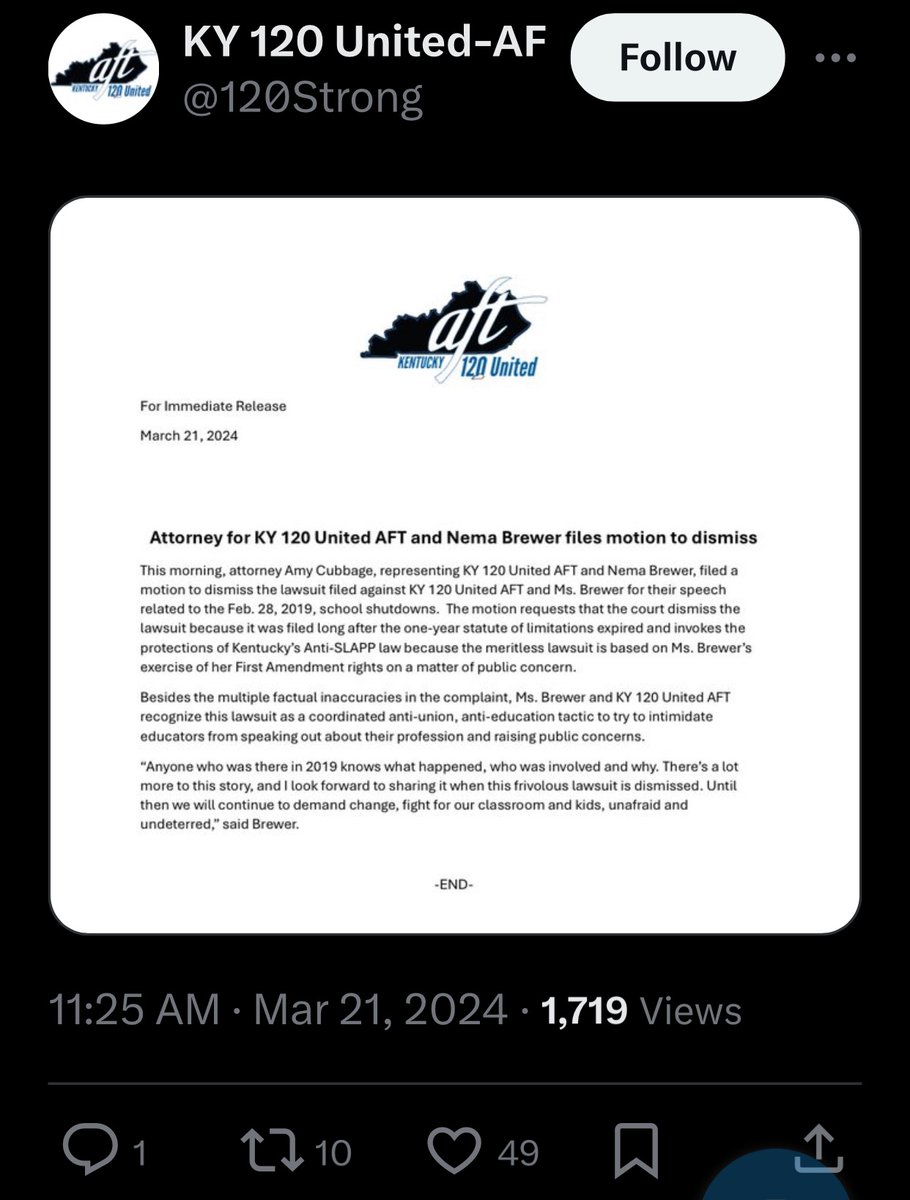 This story about 120Strong being sued for its role in illegal teacher strikes is not getting loads of coverage. It’s worth noting that their attorney donated to the reelection campaign of Judge Philip Shepherd. 
kentuckylantern.com/2023/05/23/cam…