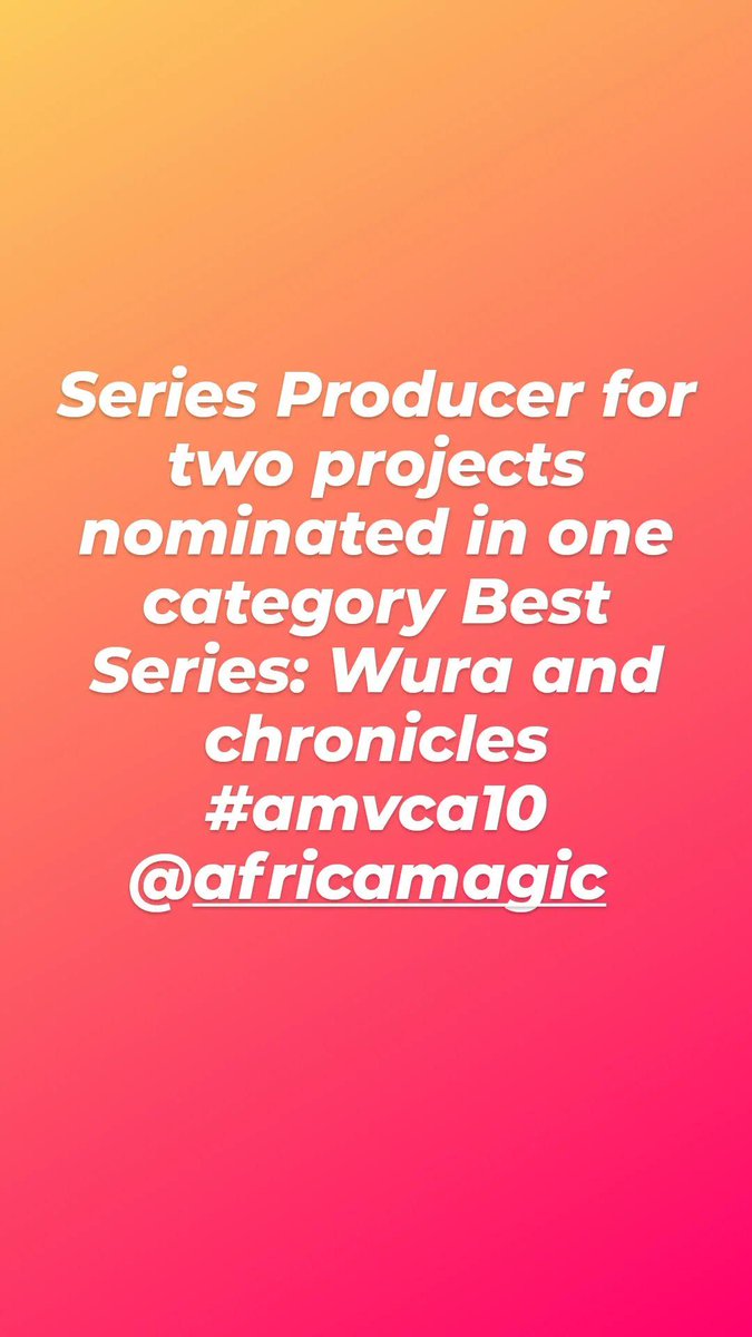 #WuraShowmax #amchronicles 
#AMVCA10 #bestseries