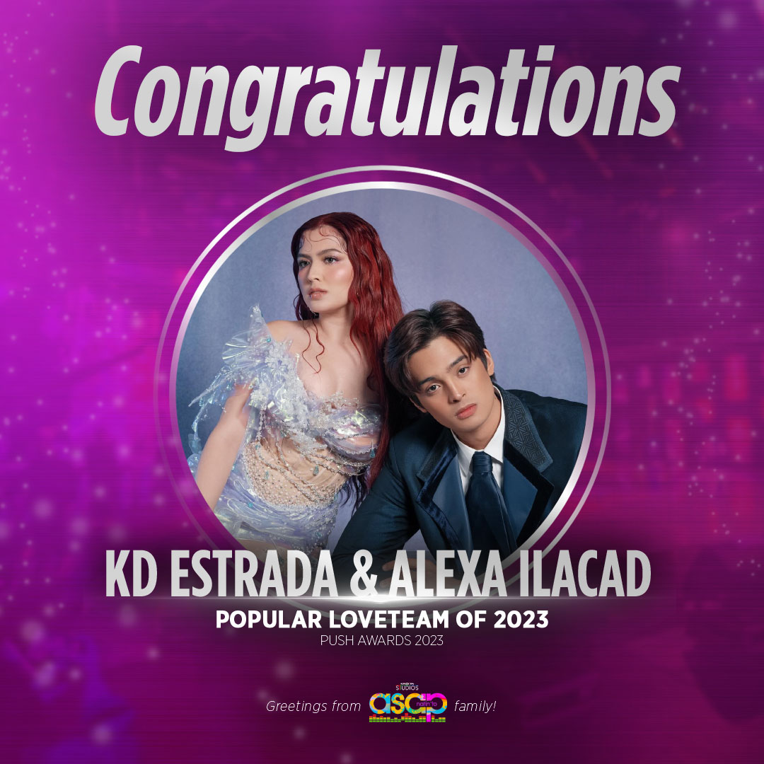 Congratulations to KDLex for being crowned as the Popular Love Team of 2023 at the 9th PUSH Awards! 🎉👏