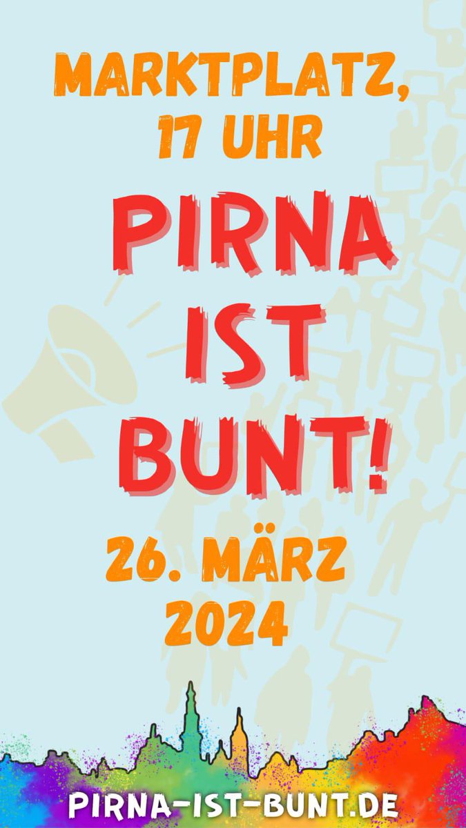 Wir unterstützen die Kundgebung für ein solidarisches und weltoffenes #Pirna