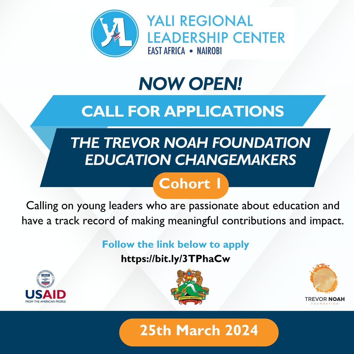 Exciting news! Applications for @TrevorNoahFdn Education Changemakers Program are now open! Are you passionate about education and making a real impact? Join us in revolutionizing education! Apply now! bit.ly/3TPhaCw #EducationChangemakers #EducationImpact #ApplyNow