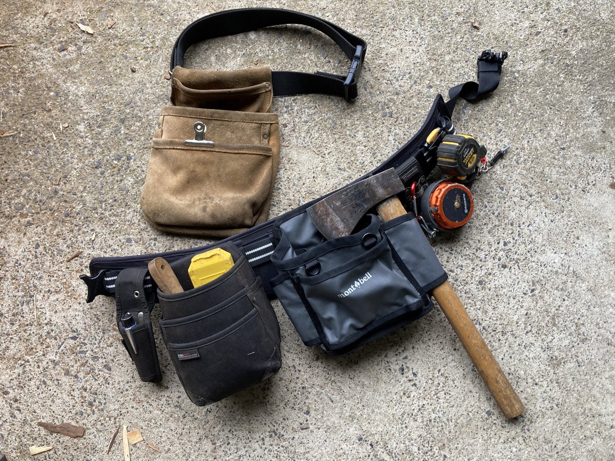 モンベルのロガーツールベルトとツールバッグMをお買い上げ💸 今まで