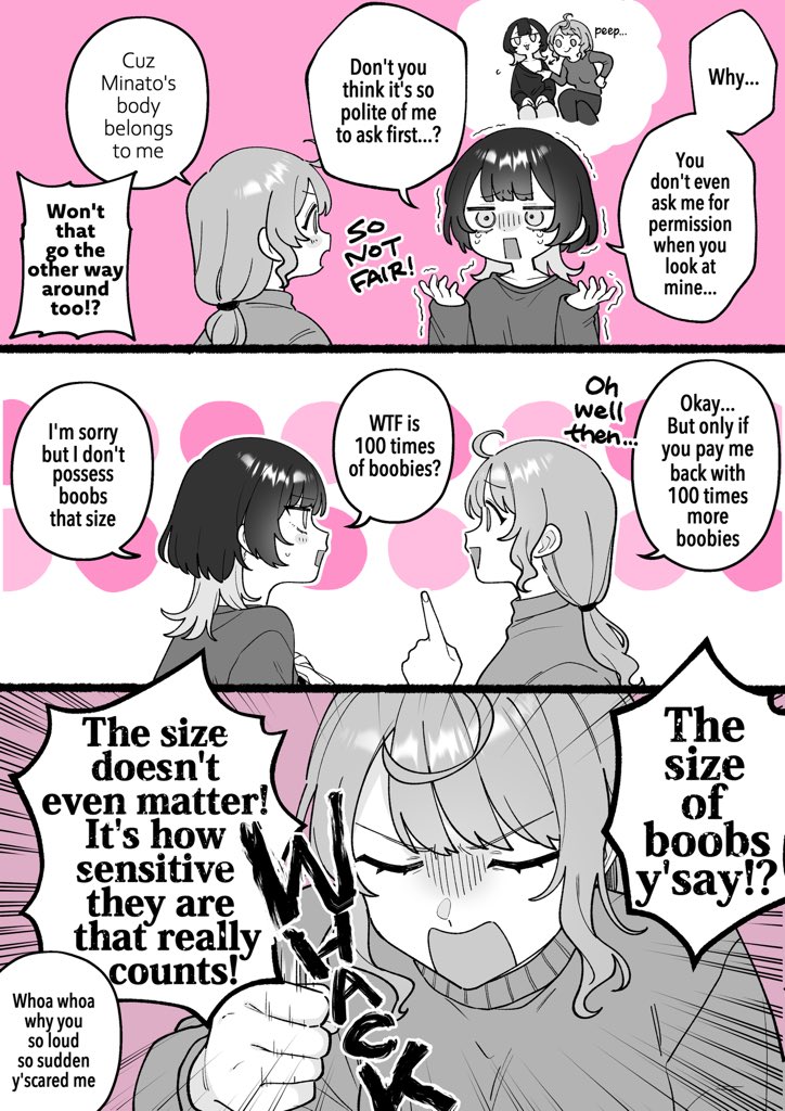 Lemme See Your Boobs

Next pages ▼
【FANBOX】https://t.co/0eYJYir853

#小春と湊 #KoharuAndMinato

 ( English Translation by @TLchan_XOXO ) 