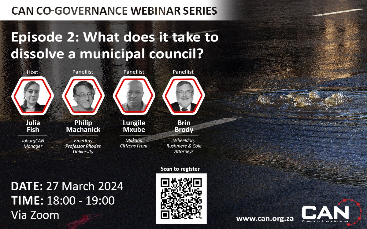 WEBINAR: Want to know what it takes to dissolve your municipality? The residents of Makhanda (EC) took their council to court and won a landmark judgement. Learn how they did it, and how they have fared since on WEDNESDAY March 27 18h00. Register: us02web.zoom.us/webinar/regist…