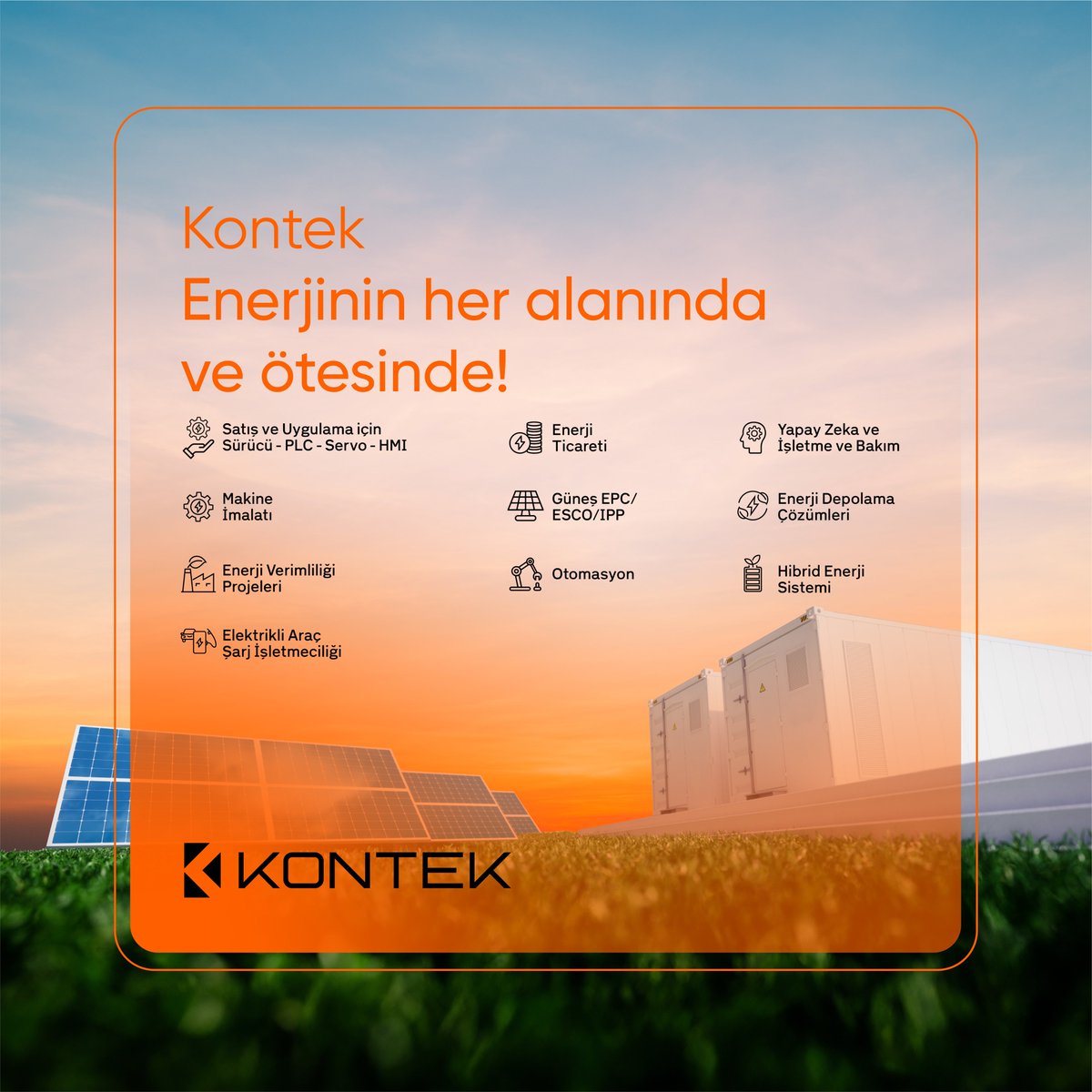 Müşterilerimizin ihtiyaçlarını titizlikle analiz ediyor, yenilikçi çözümlerle sürdürülebilir ve etkili projeleri hayata geçiriyoruz. Enerjinin her alanında ve ötesinde 360 çözümlerle anahtar teslim projeler üretiyoruz.

#kontekenerji #kontek #sürdürülebilirlik