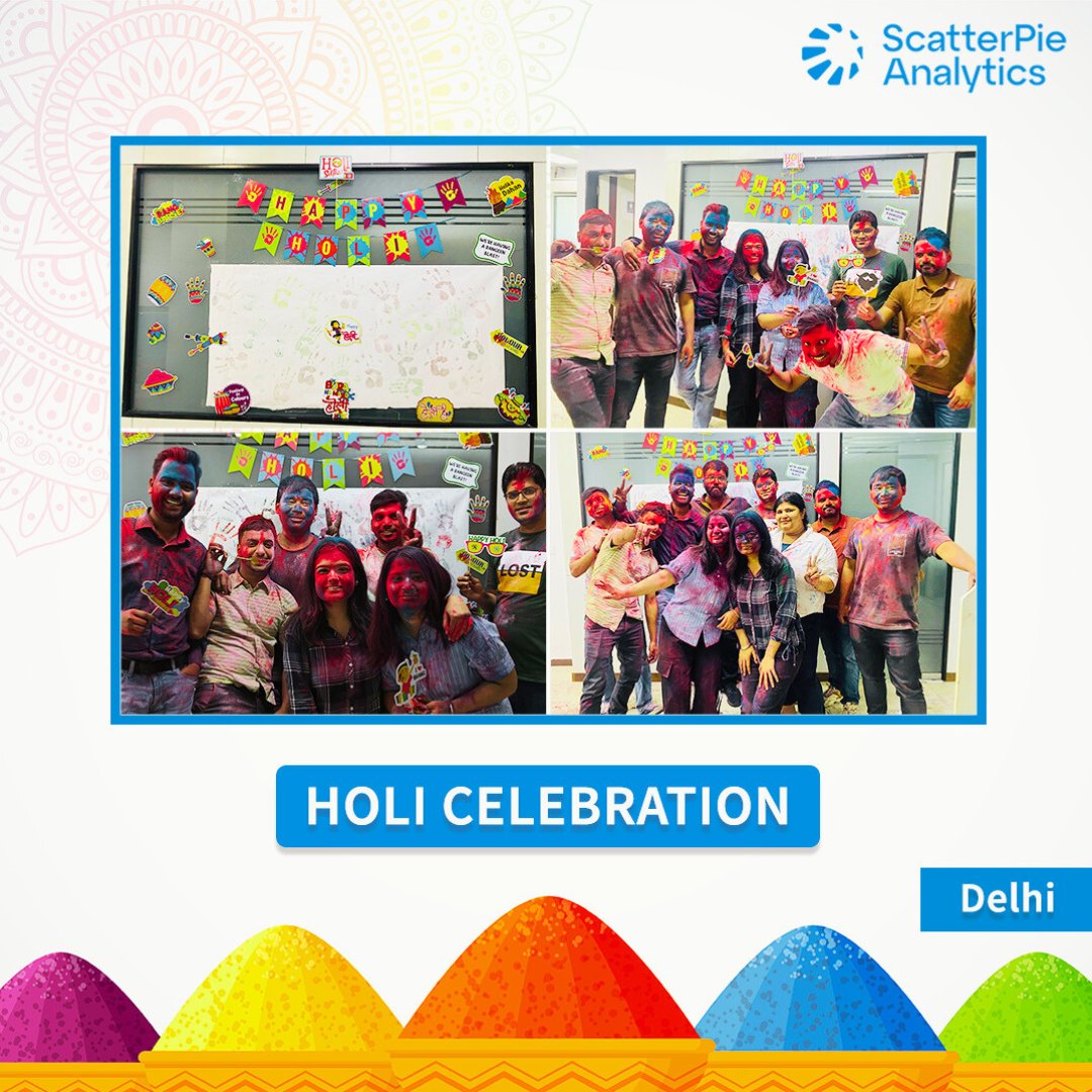 Vibrant Colors, Joyous Laughter, and Boundless Camaraderie!🎉

Wishing everyone a Holi filled with love, laughter, &colorful memories! 

#ScatterpieAnalytics #HoliCelebrations #UnityInDiversity