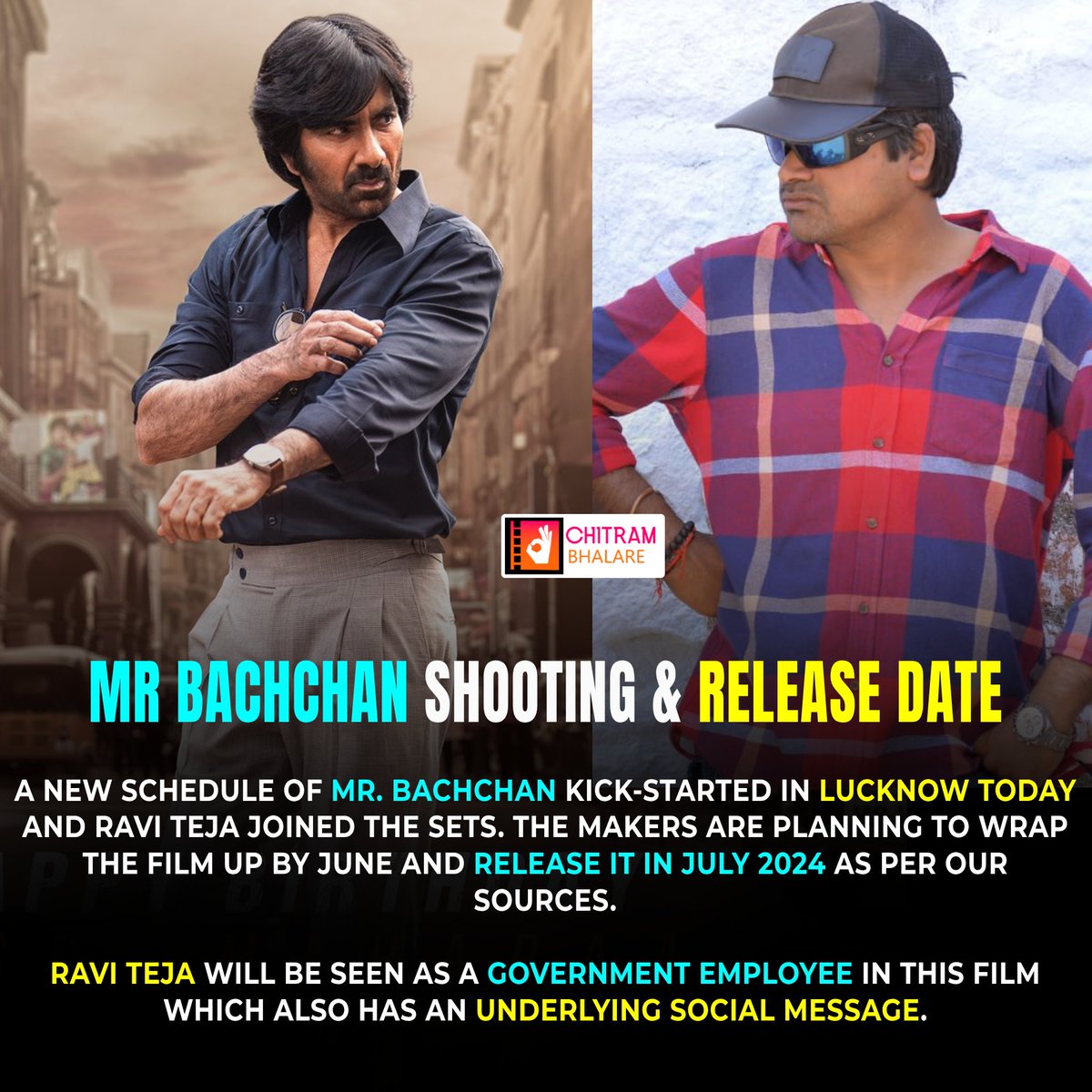 #RaviTeja and #HarishShankar next #MrBachchan shooting and release date