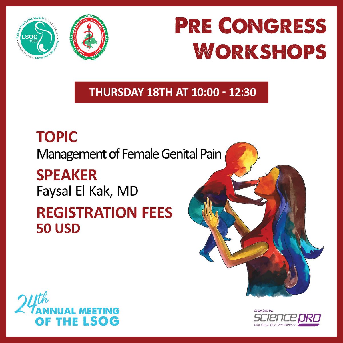 SciencePRO2012's tweet image. Join us for an insightful session on managing female genital pain at LSOG Annual Congress. Learn practical strategies to enhance patient care. Register now – spots are filling up fast! bit.ly/497yJCe  #WomensHealth #PainManagement #Healthcare
