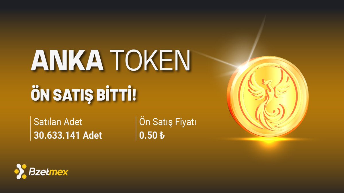 📣 Anka Token @tokenanka Ön Satışı Tamamlandı!

Anka Token’e gösterilen büyük ilgi için teşekkür ederiz. 

#Bzetmex #AnkaToken #ÖnSatış