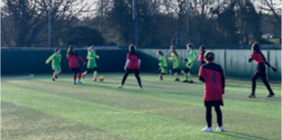 Edgware Primary School girls football team taking on another local school. Loads of fun was had by all the girls who took part. #GirlsFootball