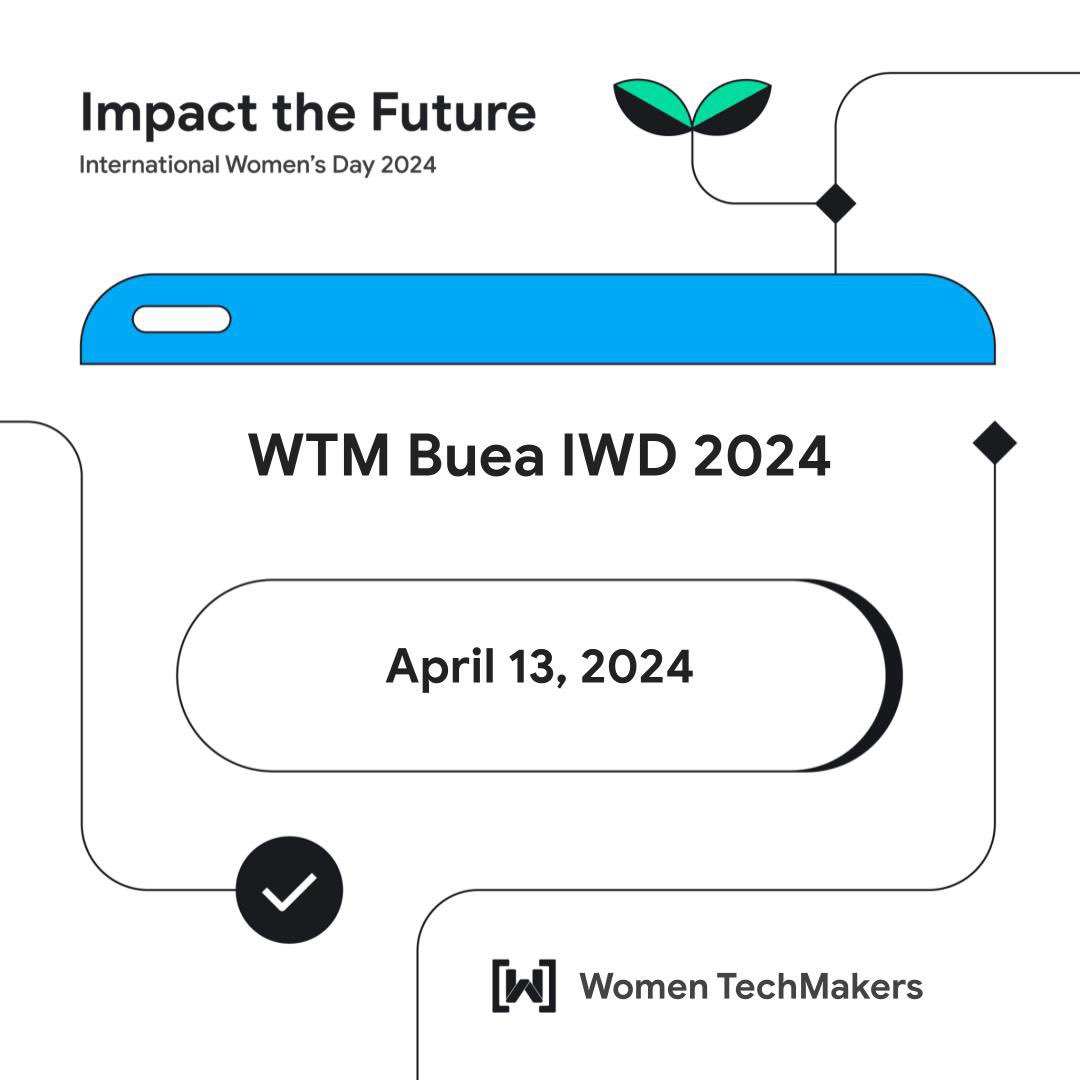 📢 Hey, hey! New week, new vibes! 🌟 Time to make a change and leave your mark! 💃

⚡️ Sign up NOW for the upcoming event on April 13th 🔥

🔗 Register here
➡️ bit.ly/wtmbuea-iwd24-… ⬅️ secure your spot before it's too late!✨

#ImpactTheFuture 
#IWD2024
 #WTMBueaIWD2024