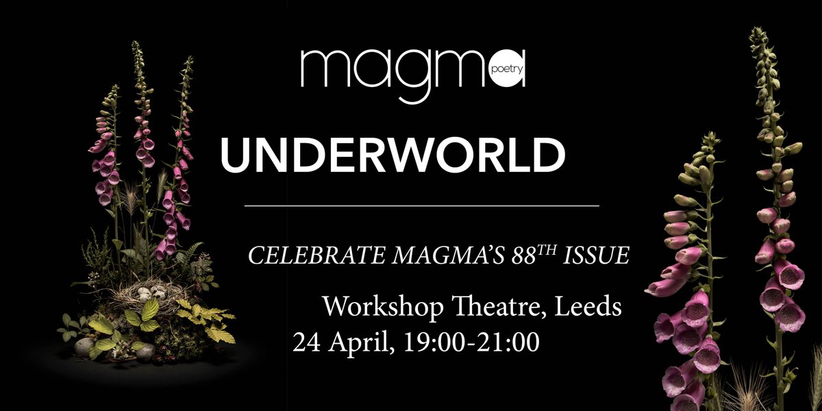 Magma 88 will also have a northern launch night in Leeds, at the Workshop Theatre on Wed 24th April. Readings from @jallenpaisant, @rachelebower, Linda France, Matt Howard, @ZaffarKunial, @YvonneReddick and more! eventbrite.co.uk/e/magma-magazi…