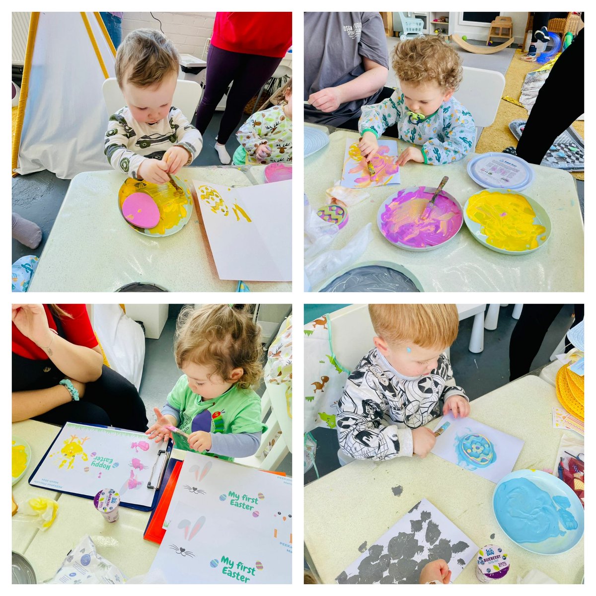 Our Friday 0-3 participants had a special visitor last week🐰 We ended our week with some painting and easter bunny cuddles. Everyone was super excited to meet a new friend. ❤ #TEAMPEEK #PEEKWELLBEING