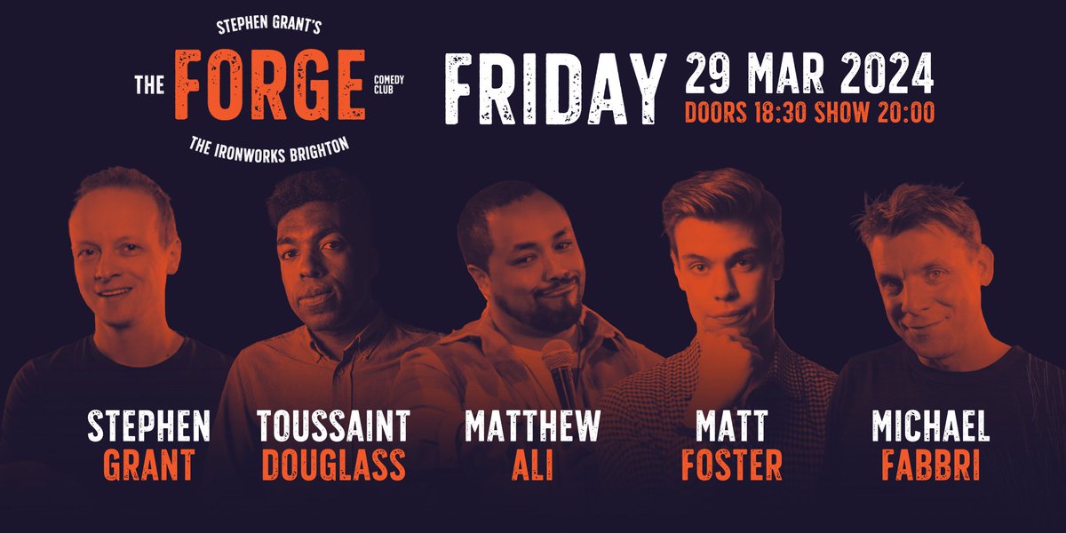 We have a fun Friday planned for you - ranging from a writer for The Russell Howard Hour show, a Queerovision winner, a headliner of Canadian comedy clubs, plus a So You Think You're Funny Finalist... Headed up by our very own Stephen Grant - club founder and MC Grab a ticket!