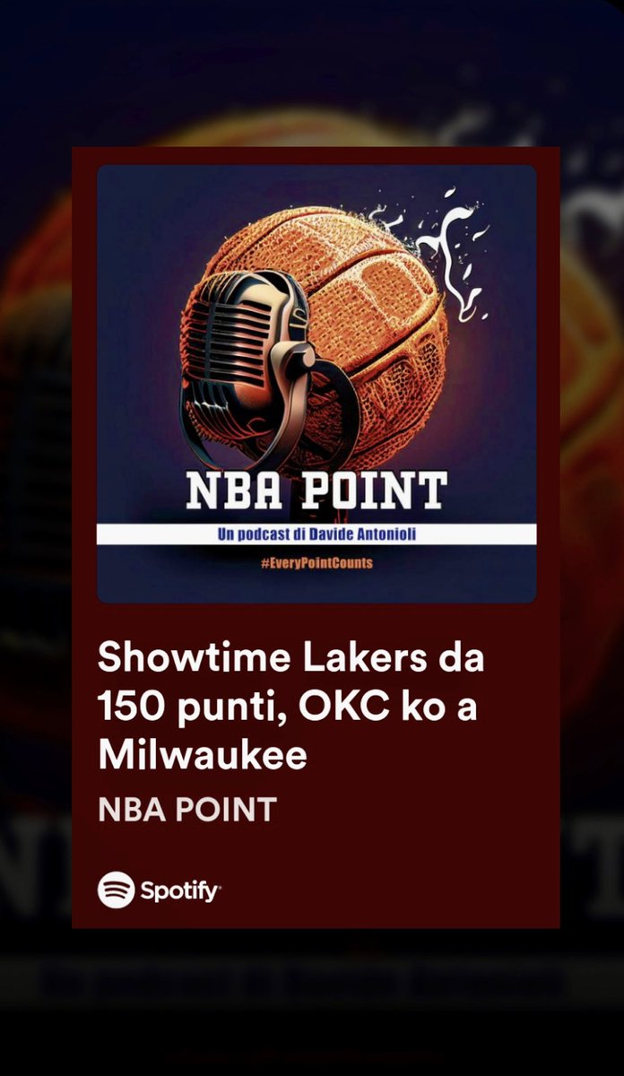 DaViDeAnToNiOLi's tweet image. Poi oh, nel caso proprio tu non abbia ancora cliccato sul link di stamattina, qui hai una seconda possibilità 🤪

spotify.link/pMvp4CCHfIb

#NBAPOINT #EveryPointCounts #podcast #podcastitalia #nba #nbaitalia #Lakers #Bucks #Sixers