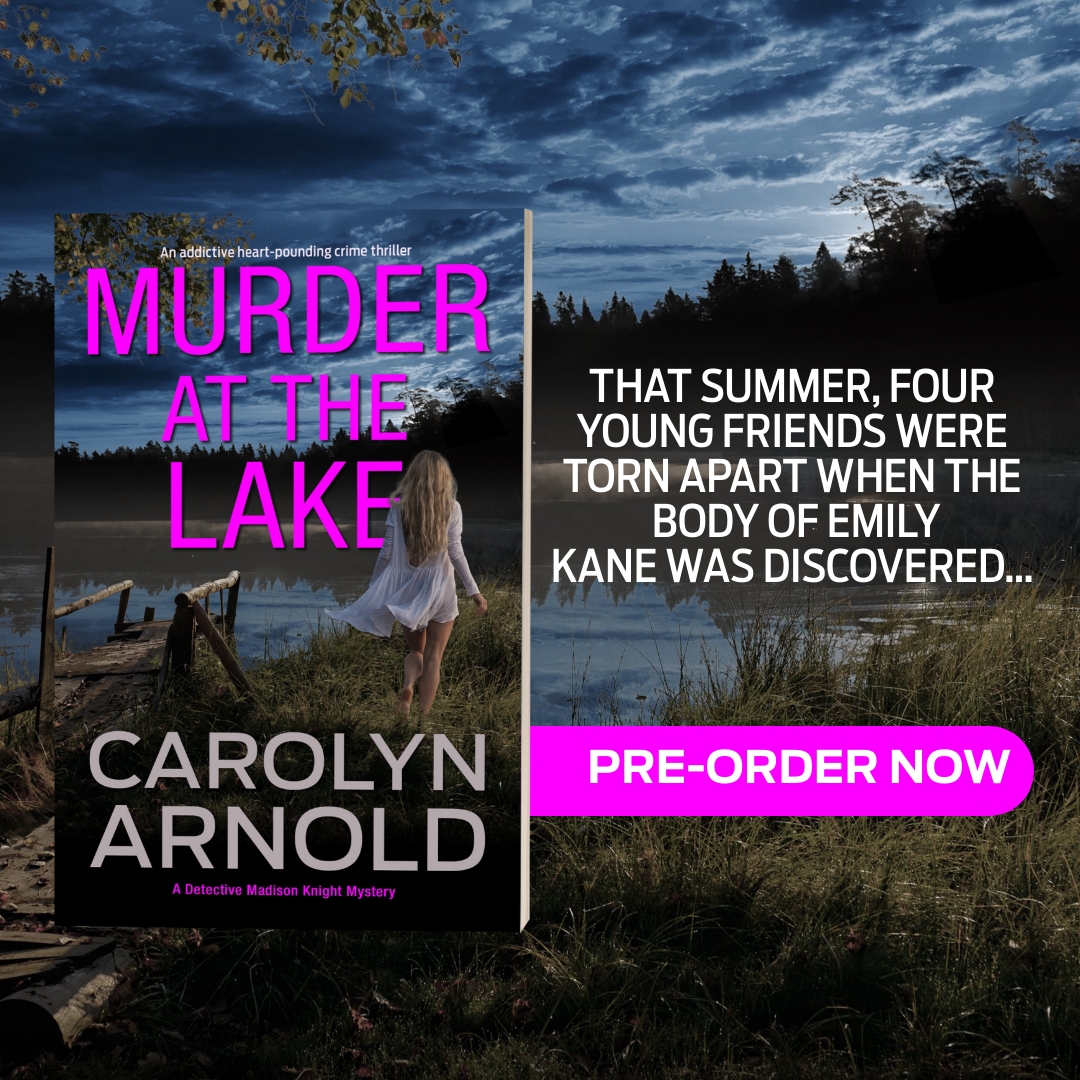 That summer, four young friends were torn apart when the body of Emily Kane was discovered… Murder at the Lake: an addictive heart-pounding crime thriller is available for pre-order! #crimefiction Out May 2024! Retailer links > carolynarnold.net/murder-at-the-…