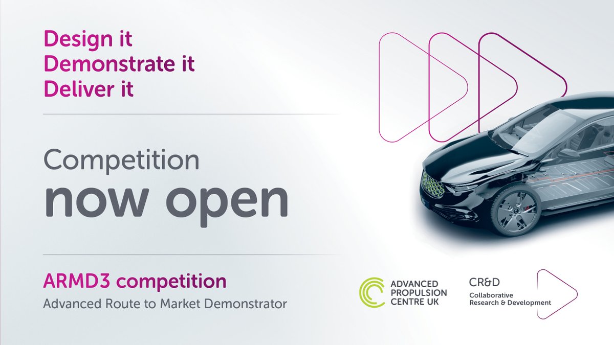 📣 The Advanced Route to Market Demonstrator 3 (ARMD3) competition is now open! Unlock R&D match-funding of between £500k-1.5M & benefit from APC support 👉okt.to/Fp6TtG Register for the Applicant Q&A on 2 April at 11:00 BST 👉okt.to/pj5OHF