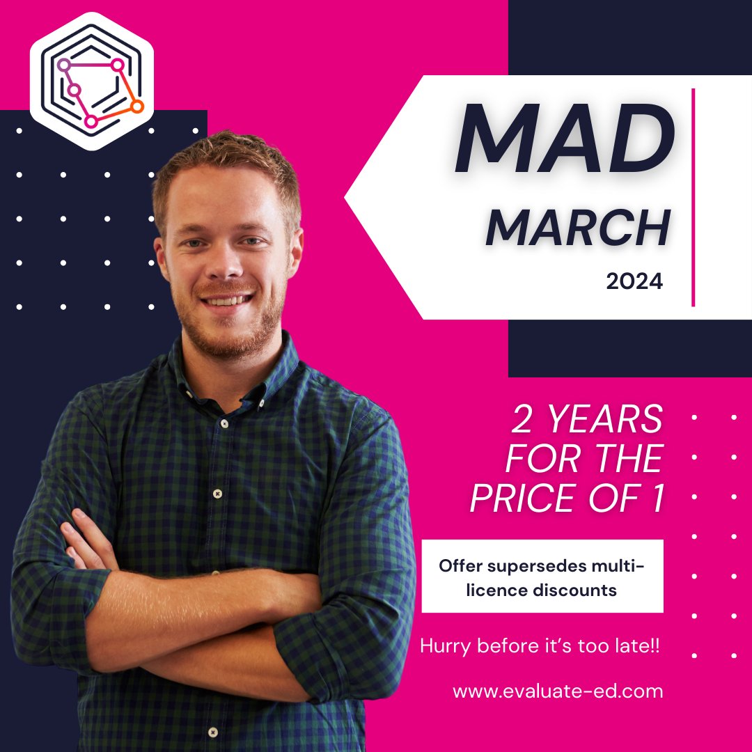 We know #school #budgets are tight, so we've got an incredible deal for #HeadTeachers looking to invest in LIVE #selfevaluation and #schoolimprovement software. Find out more at evaluate-ed.com or book a demo with James! *Only available in March, 2024!