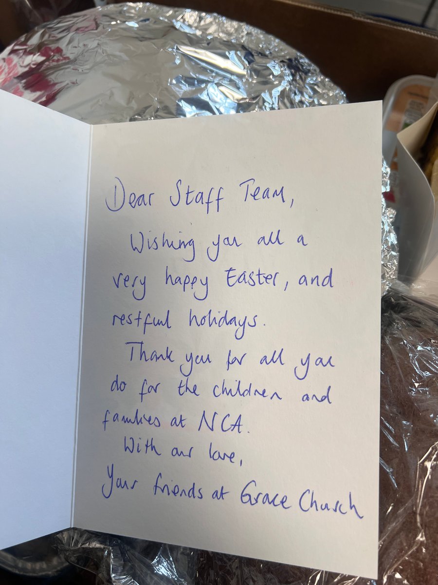 The staff team at NCA would like to give our heartfelt thanks to everyone at Grace Church Cambridge for the delivery of amazing homemade cakes and cookies dropped off this morning. Thank you, your kindness is much appreciated, and the cakes are delicious! #NCAValues #Kind