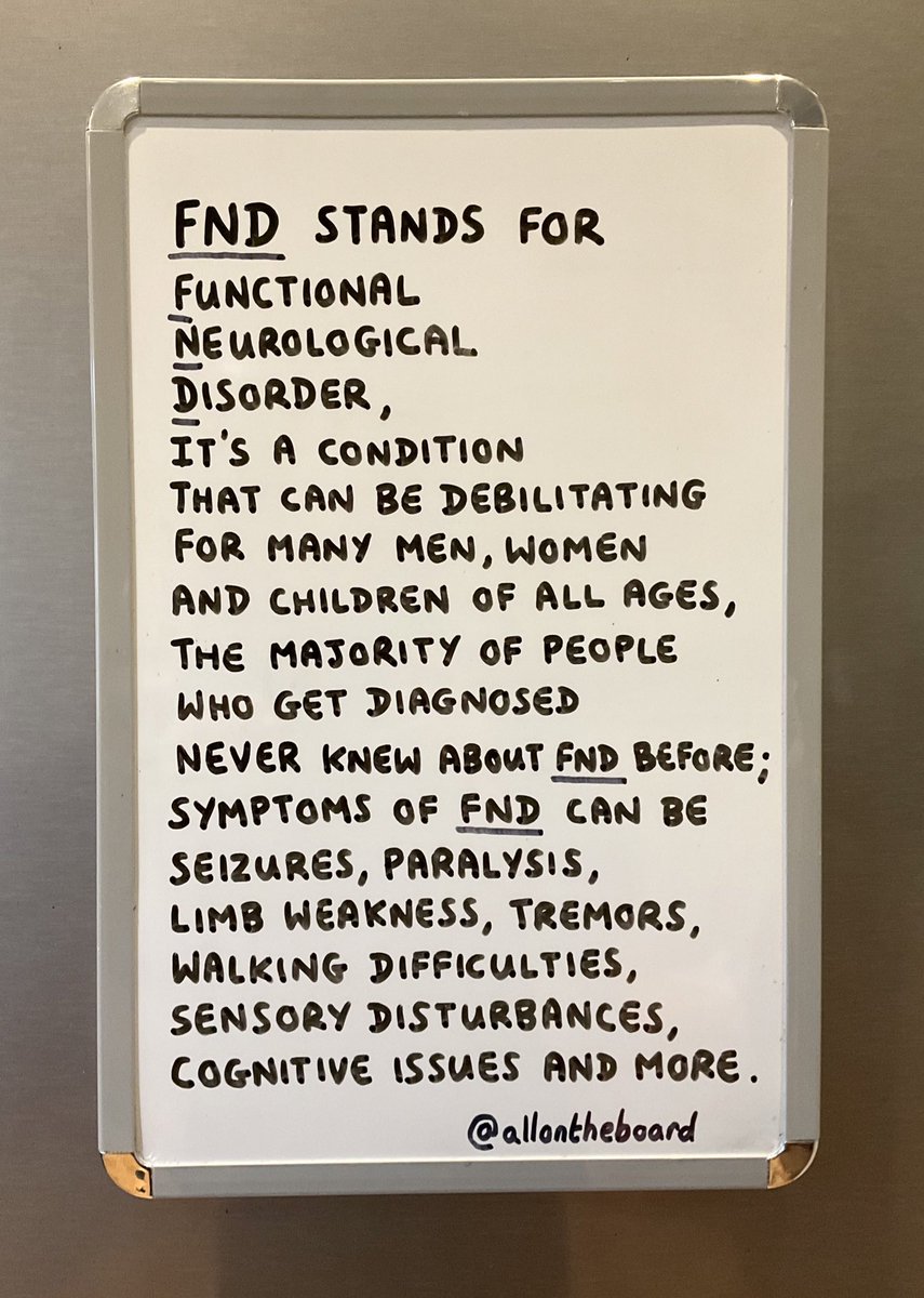 Today is FND Awareness Day. FND stands for Functional Neurological Disorder. It’s a condition that not many people know about. Sending love to everybody affected by FND. #FND #FNDAwarenessDay #FunctionalNeurologicalDisorder