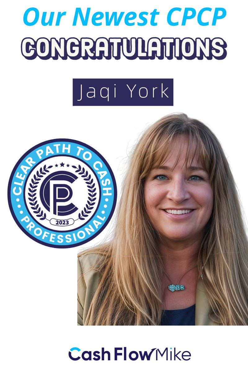 CashFlowMike's tweet image. 🌟 Big congrats to Jaqi York for mastering the Pathfinder course &amp;amp; earning the Clear Path To Cash Pro certification! 🎓 Your hard work &amp;amp; dedication shine bright. Here's to your continued success &amp;amp; the exciting journey ahead! 👏 #ProudMoment #ClearPathToCash #SuccessJourney