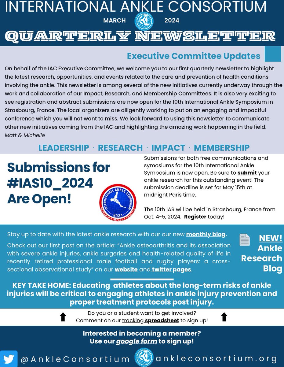 ❕NEW❕ Our first quarterly member newsletter went out yesterday, with exciting details about #IAS10_2024, a research update, and more! Didn’t get the email and interested in getting involved? Sign up using our membership form! ⬇️ docs.google.com/forms/d/e/1FAI…