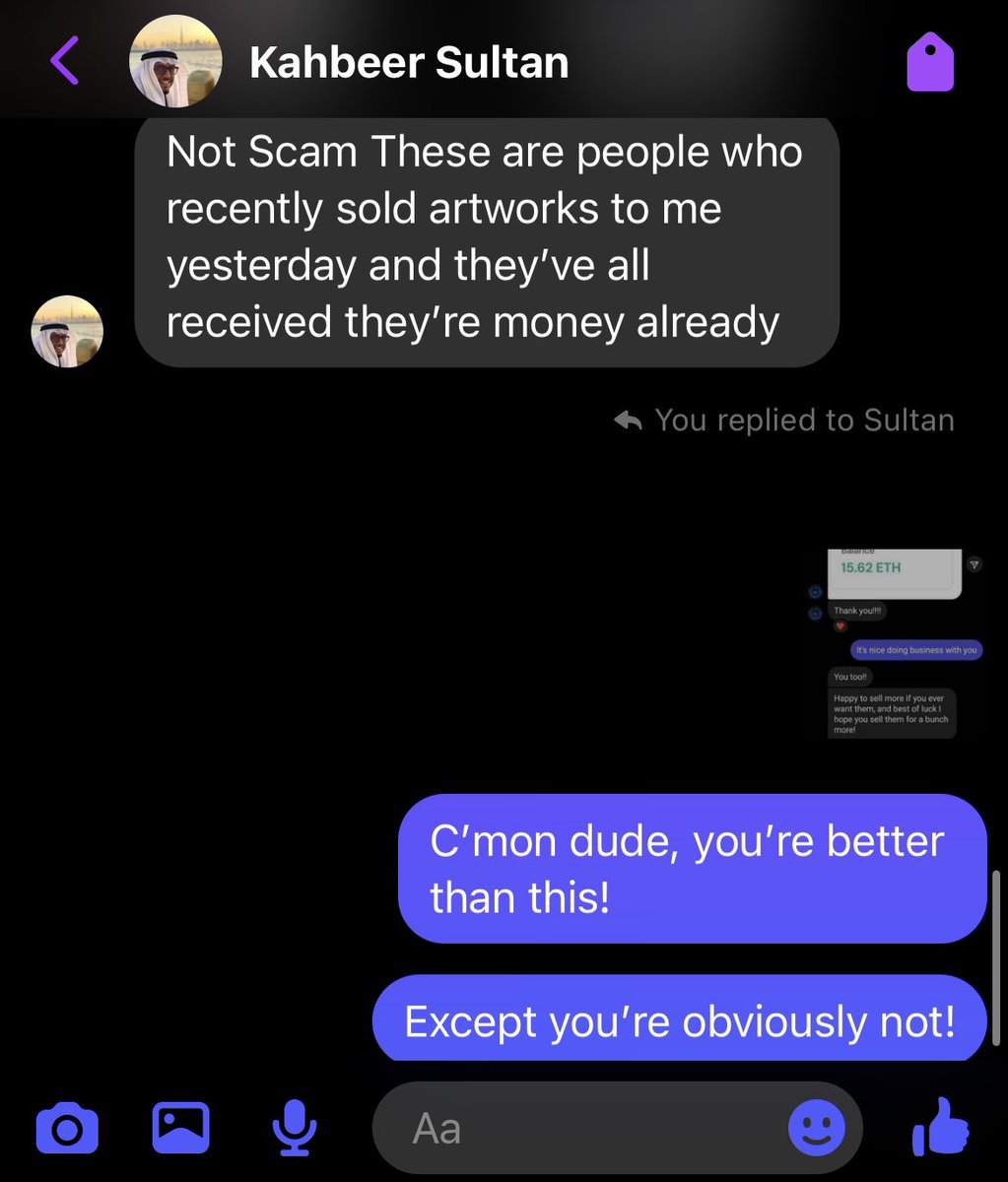 Do you seriously have nothing better to do than try to scam people online? 

#SkuLLivan #SLASHEROFSCAMMERS #scam #scammer #scammeralert #NONFT #NFTSAREDEAD #areyouserious