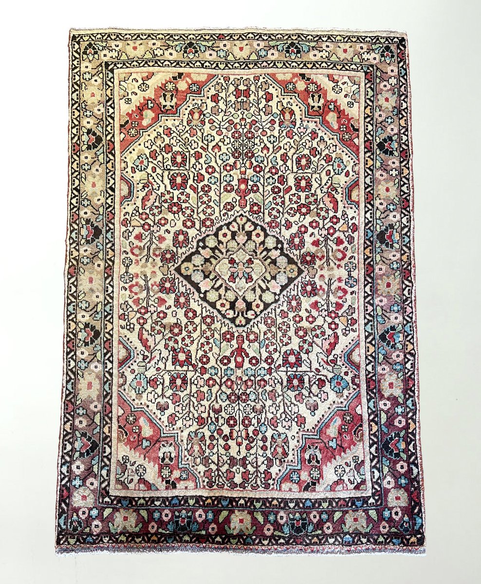 With soft yet warming colours this Hamedan rug is the ideal rug for most homes Shop -> bit.ly/2IyxJ3b #interiordesign #homedecor #shopsmall #bazaar