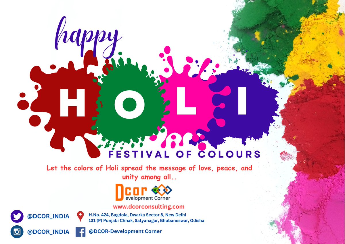 DCOR wishes everyone a safe and happy Holi!

#dcorconsulting
#happyholi2024