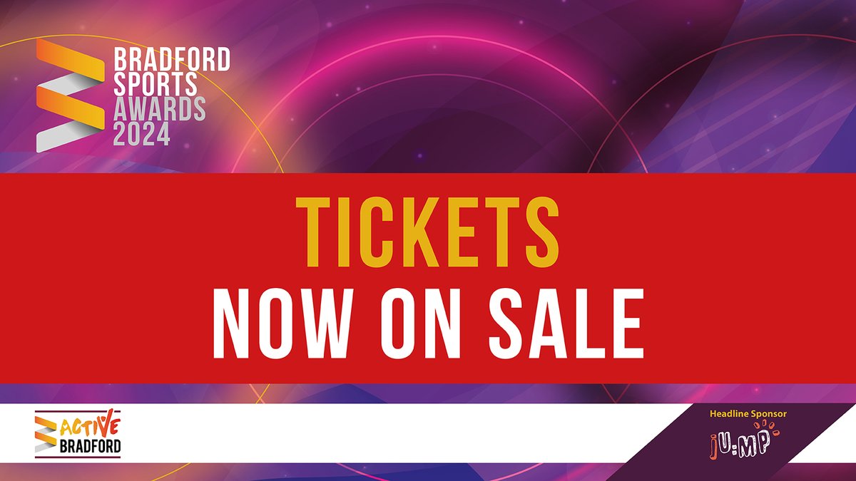 Tickets for the Bradford Sports Awards 2024 are now on sale! Don't miss out on one of the biggest events in the Bradford sporting calendar. Click here to book today bit.ly/3IRMLgQ #BSA24 #ActiveBradford