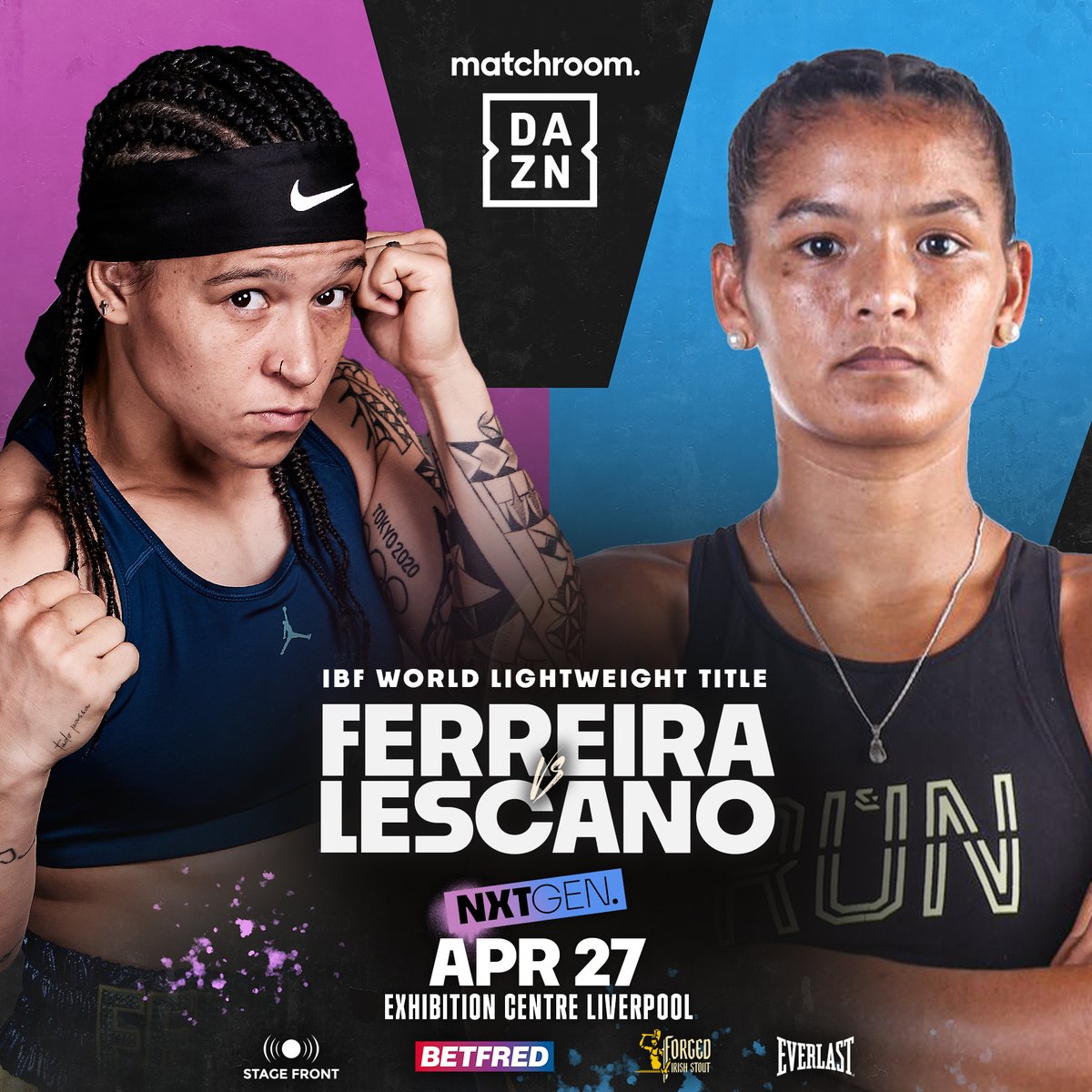 Looking to become World Champion and Olympic Gold medallist in the same year 😮‍💨 Date set for @BFerreira60kg's IBF World Lightweight Title shot against Yanina Del Carmen Lescano on Apr 27 in Liverpool 🔒 #FerreiraLescano