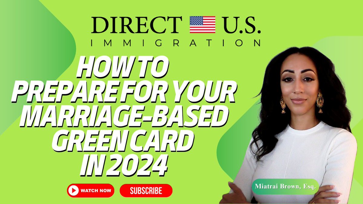 How To Prepare For Your Marriage-Based Green Card in 2024

Watch the full video here 
youtu.be/beHGWo56UY4
.
.
.
#immigration #migration #globalmobility #immigrationlaw #immigrationlawyer #directusimmigration #miatraibrown #greencard #greencardusa #greencardlawyer #usa