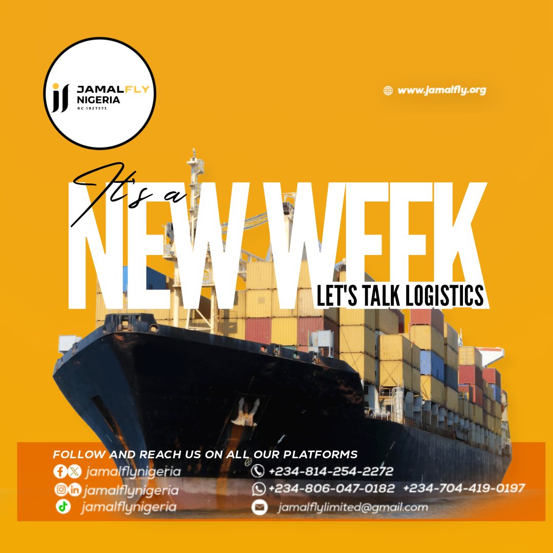 Have a fresh start, embrace new opportunities. We are up for any logistics challenges, engage with us and let's make this week your masterpiece. #monday #logisticssolution #importandexport #freightforwarder #cargoshipping #jamalflynigeria