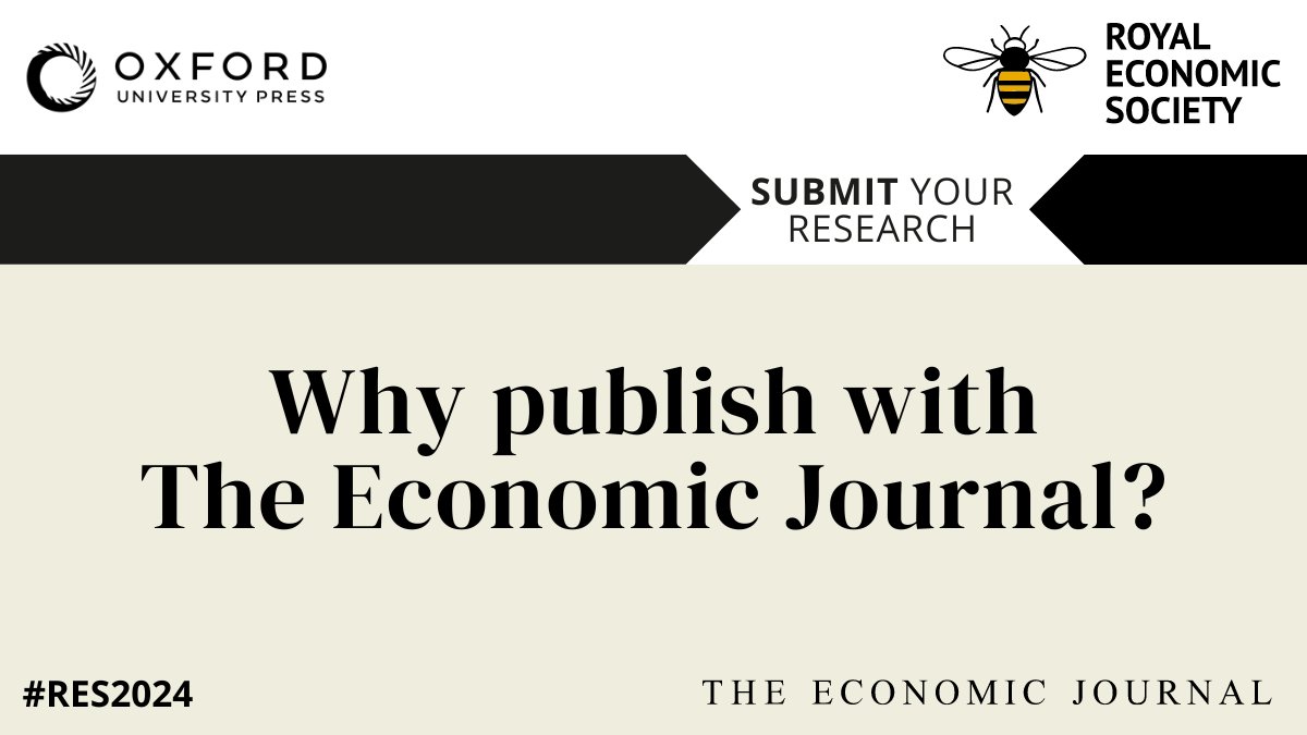 Join The Economic Journal in improving research in the field of economics and share your research with academics and professionals worldwide. Discover how to submit and the benefits of publishing with us here: oxford.ly/3IGifX9 #RES2024