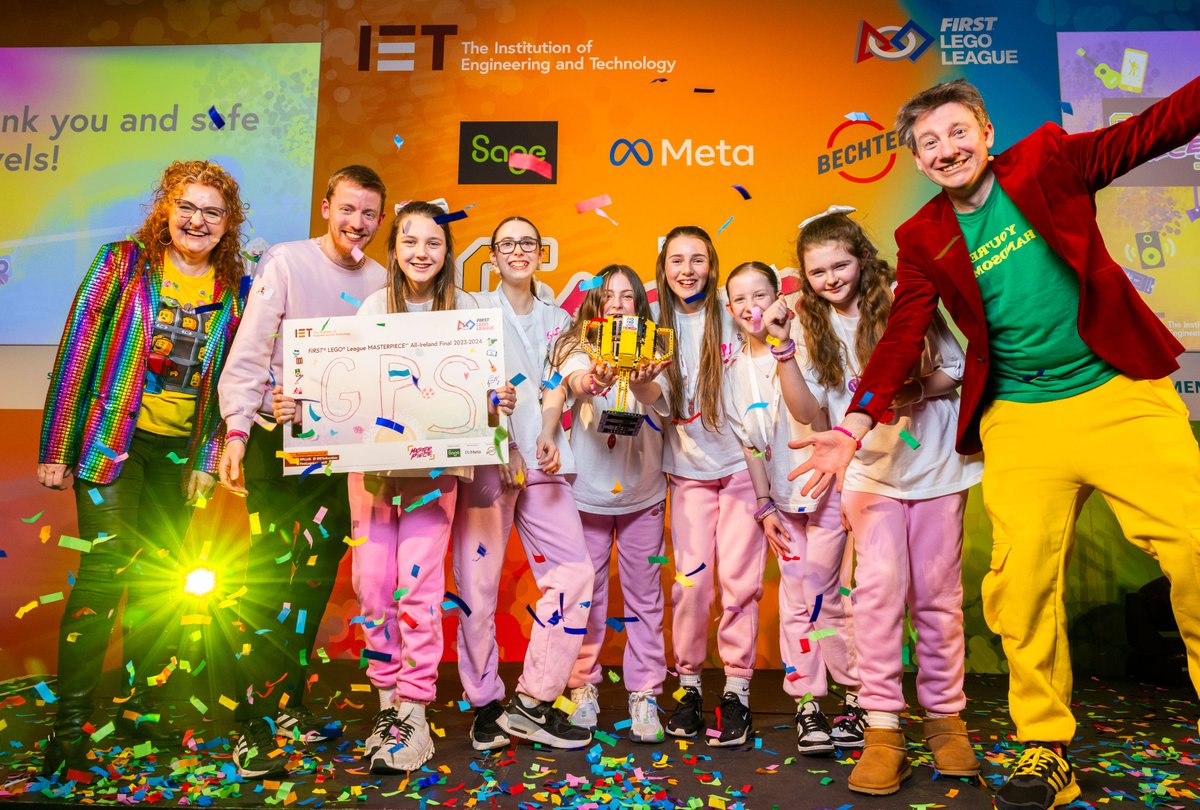 Congratulations to @FLLUK #AllIrelandFinals Champions - Team G.P.S. from @ScoilTreasa - on their amazing achievement at the weekend! We are so proud of you. 🎉👏 Best of luck as you prepare for the European Open in #Bodø, Norway in May! @IETeducation @scienceirel #FLLIRE