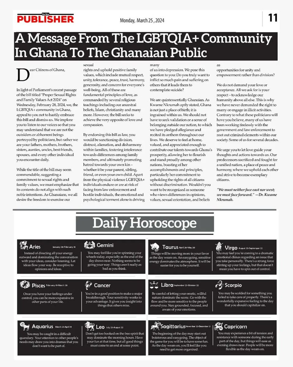 A message from the LGBTQIA+ community in Ghana to the Ghanaian public newsghana.com.gh/compassionate-…