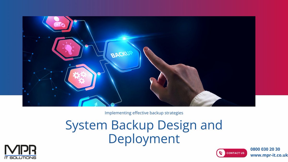 MPR_IT's tweet image. Need a reliable system backup? We can design and deploy a local or hosted solution for your business. Contact us today and protect your data. #MPRIT #systembackup #businesscontinuity

mpr-it.co.uk/system-backup-…