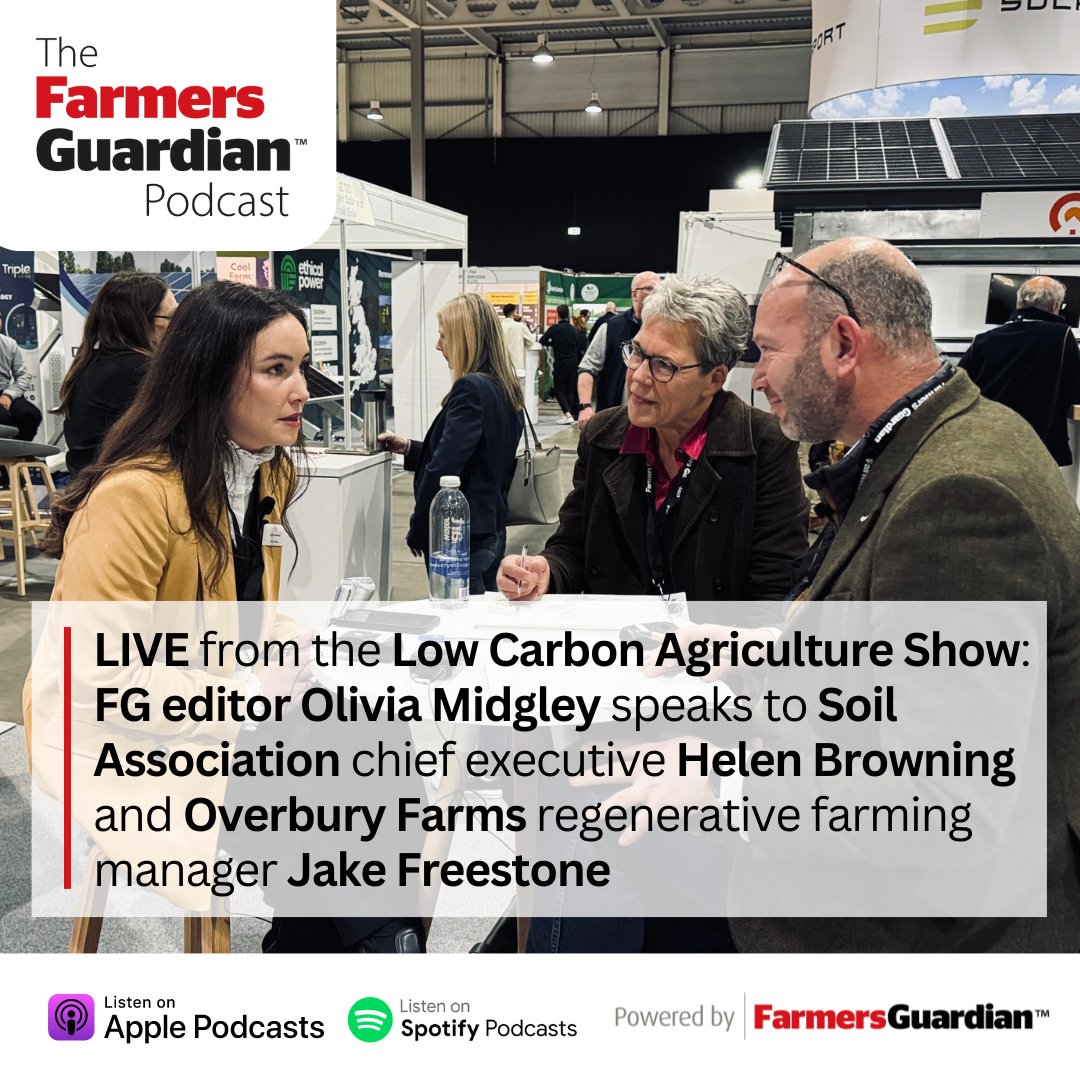 🎙Tune in now to catch @FGoliviamidgley's engaging conversation with two influential speakers from the event: Helen Browning, CEO of the @SoilAssociation , and Jake Freestone, regenerative farming manager at @OverburyEnt . Listen now ➡ agrc.im/ugJi8