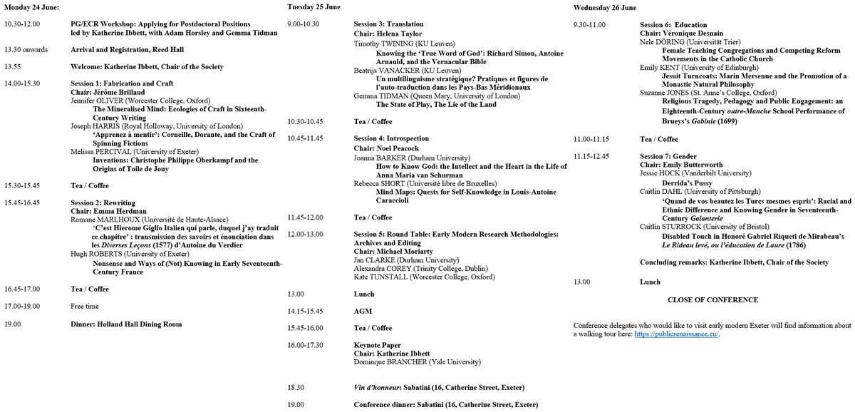 Registration is now open for our @SEMFSUK 2024 conference on ‘Ways of Knowing’ / Modes de savoir’ (24-26 June 2024, University of Exeter). Register to enjoy this exciting programme by 25 April at: semfs.org.uk/conference-boo…