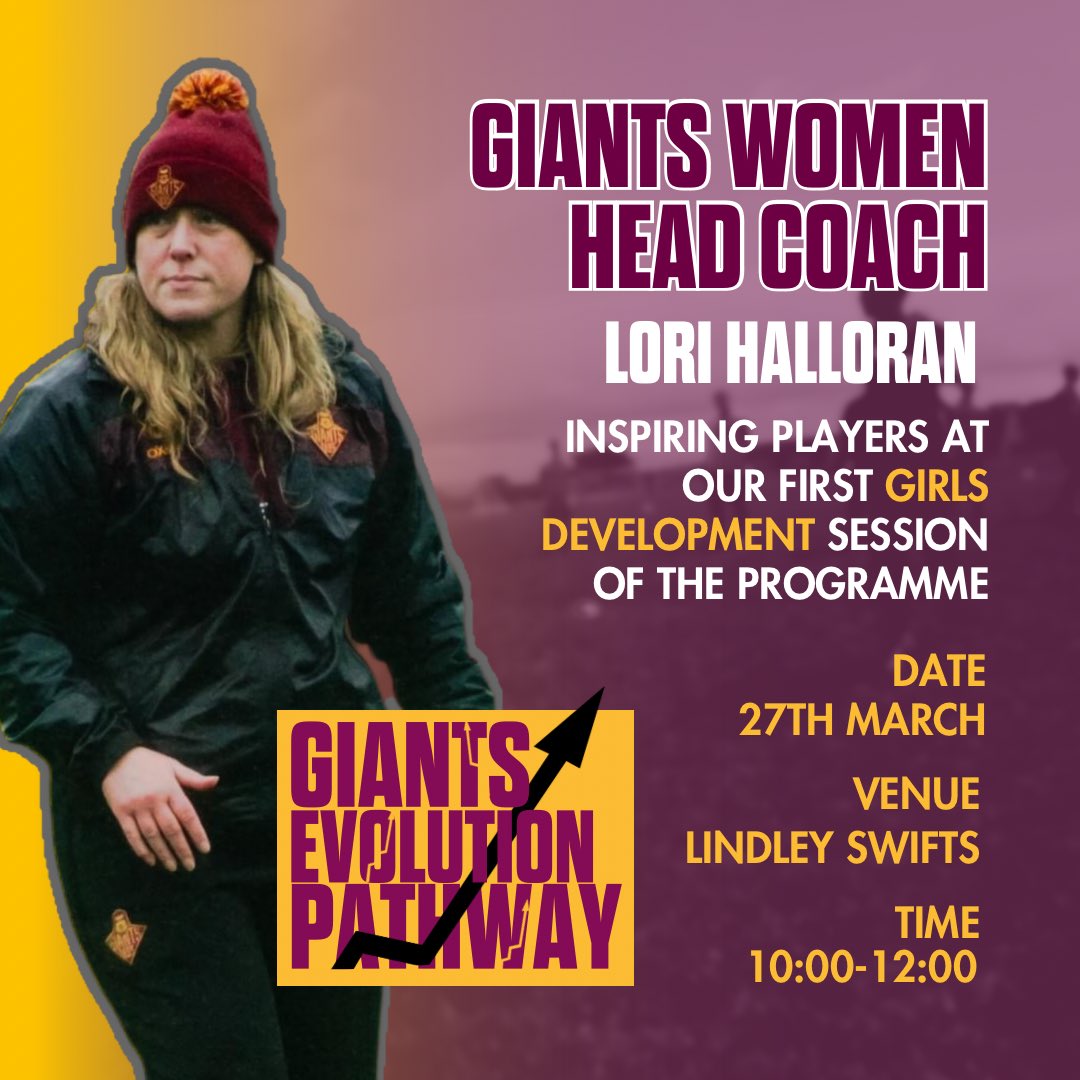 🙌 Reminder | @GiantsWRL Head Coach Lori Halloran will be at our first Girls Giants Evolution Pathway session! Don’t forget to sign your players up 📲 hgct.co.uk/sports/rl/gian… #ActivelyInspiringPeople | @Giantsrl