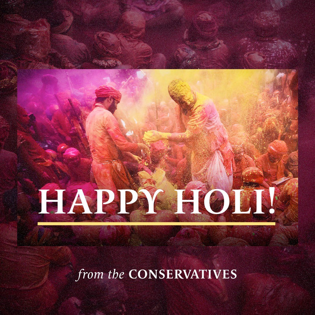 I would like to take this opportunity to wish all of my Hindu constituents a happy #Holi! Holi is an opportunity to reconnect with loved ones while celebrating Vishnu’s victory of good over evil. I hope you enjoy the colourful celebrations with your loved ones!