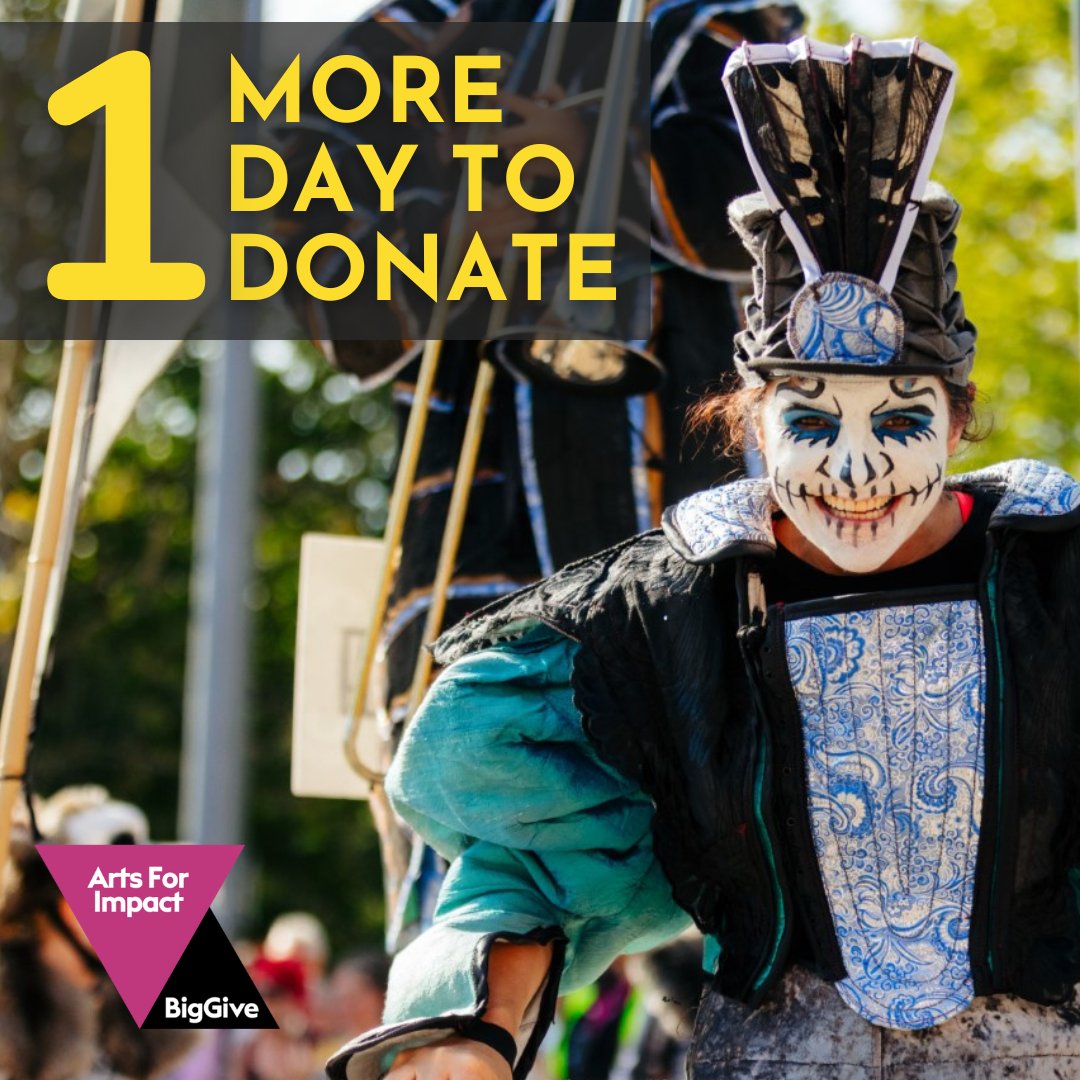 It’s the last full day of our Big Give campaign, which closes at midday tomorrow! There’s still time to donate and help us reach our goal of £2,500 – which the Big Give will match - bit.ly/3IxMvn6 #artsforimpact #biggive #freedomfesthull #hull @BigGive