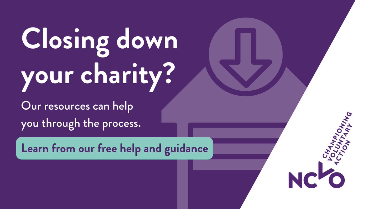 The #CostOfGivingCrisis has threatened the future of hundreds of smaller charities. If you’re struggling with the difficult decision to close your charity, our resources could help you. Learn more: ncvo.org.uk/help-and-guida…